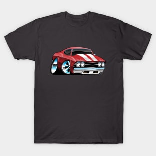 Classic American Muscle Car Cartoon T-Shirt